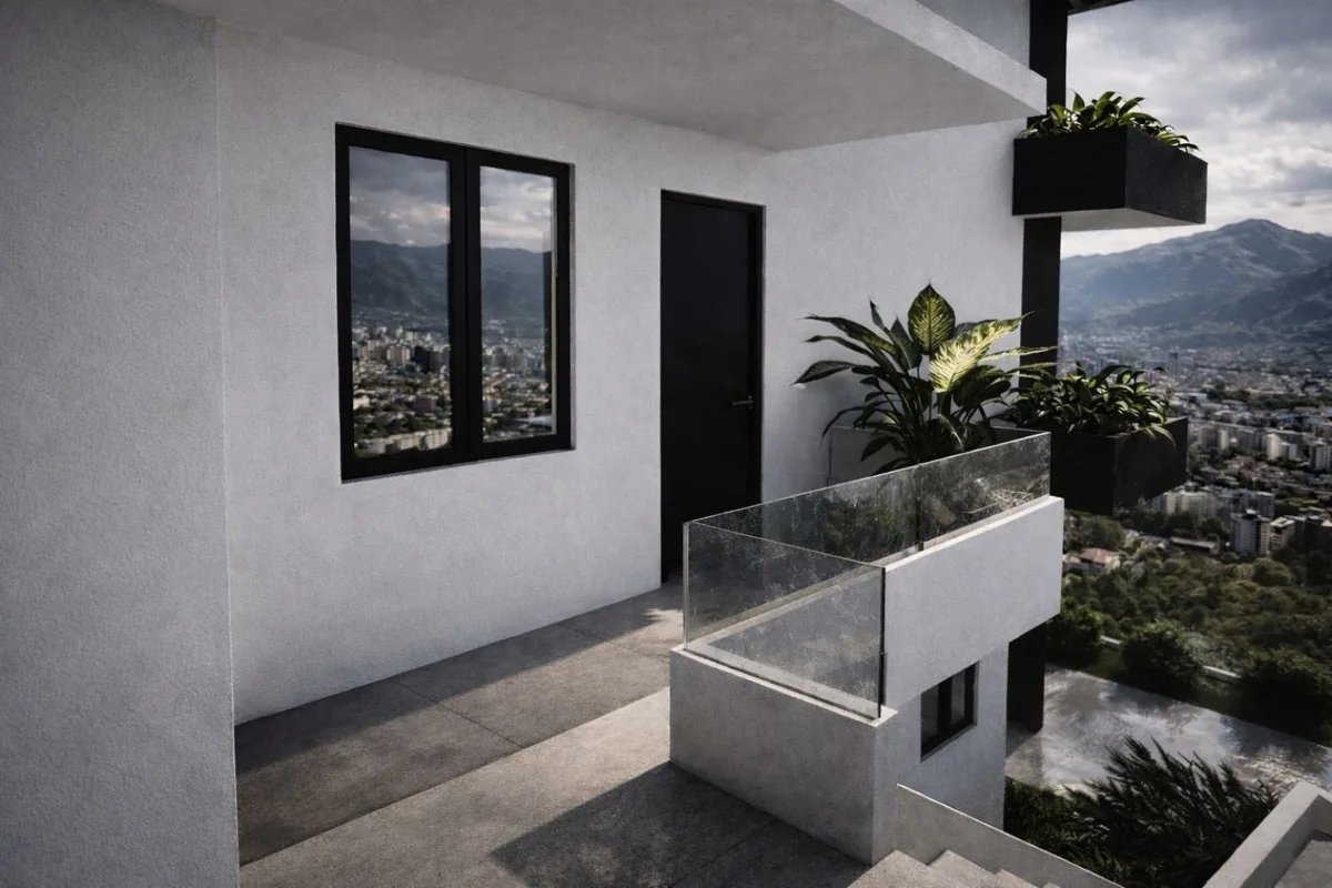 Panoramic access to an apartment with a private entrance at Aurora Residences