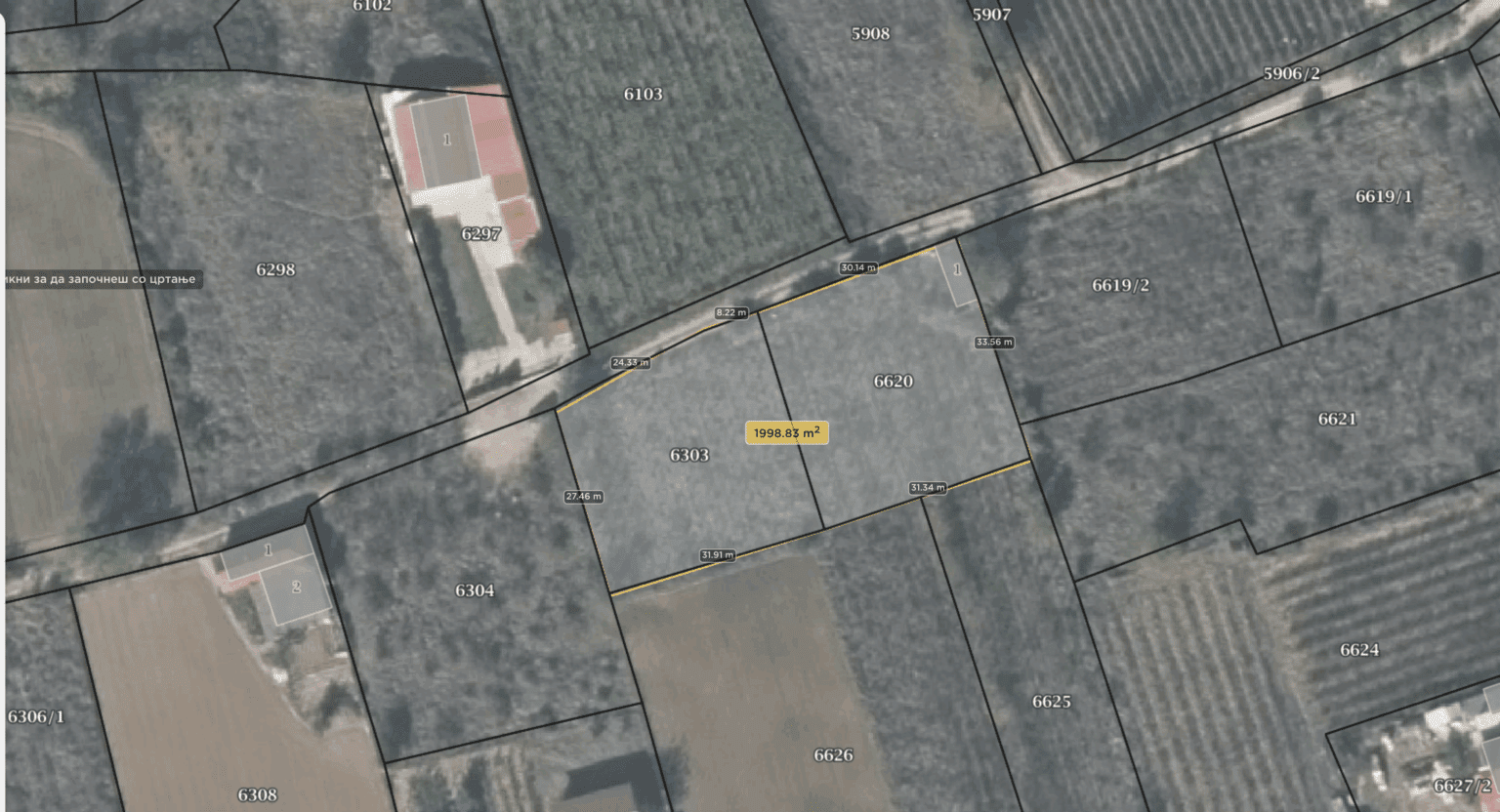 Гевгелия (район Динчут) – Парцел 2 000 m² (55 €/m²)