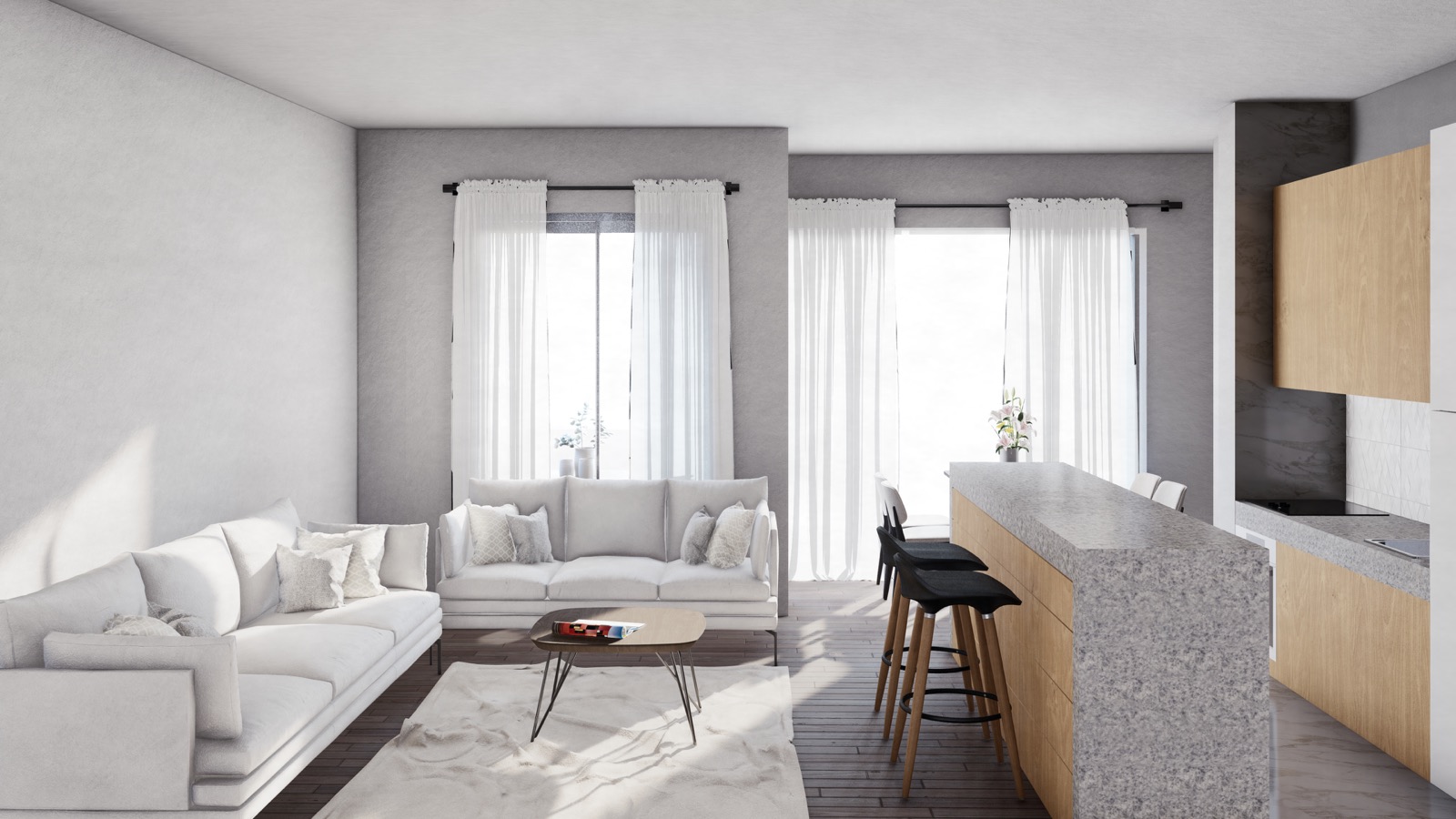 Premium стан B17 во Центар, Скопје — трособен, 80 m² со две бањи